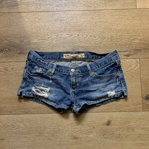 Hollister Distressed Blue Jean Shorts